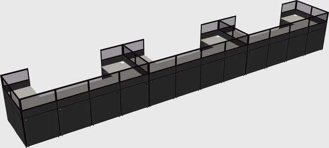 U-shaped cubicle