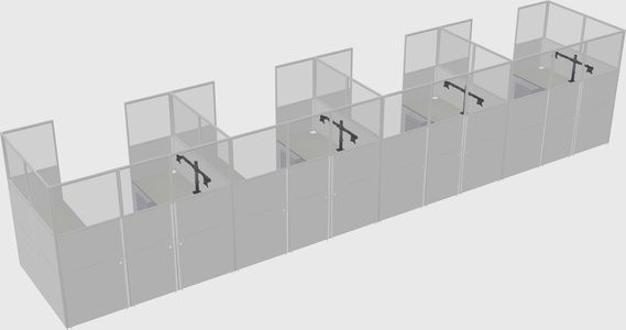U-shaped cubicle