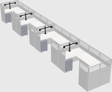 U-shaped cubicle