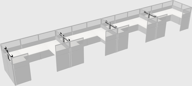 U-shaped cubicle