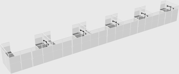 U-shaped cubicle