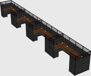 U-shaped cubicle