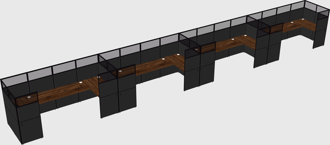 U-shaped cubicle