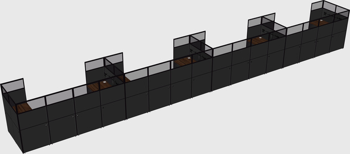 U-shaped cubicle