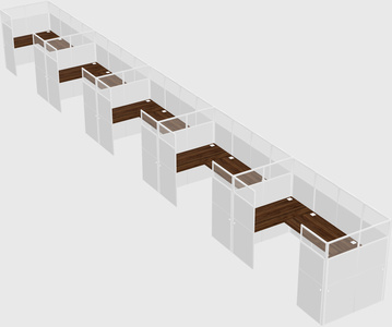 U-shaped cubicle
