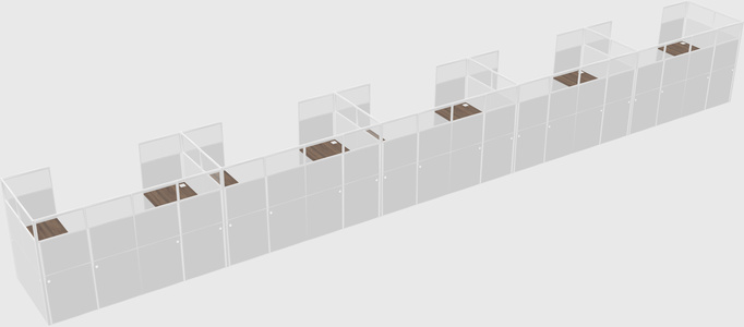 U-shaped cubicle