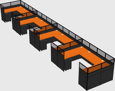 U-shaped cubicle