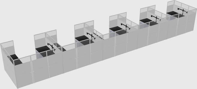 U-shaped cubicle