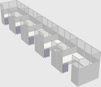 U-shaped cubicle