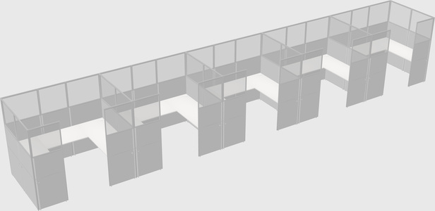 U-shaped cubicle