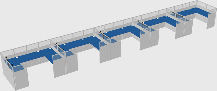 U-shaped cubicle