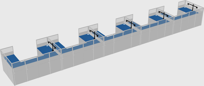 U-shaped cubicle