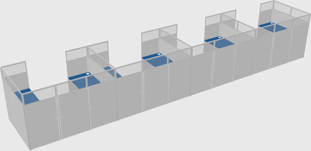 Cabine en u