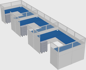 U-shaped cubicle