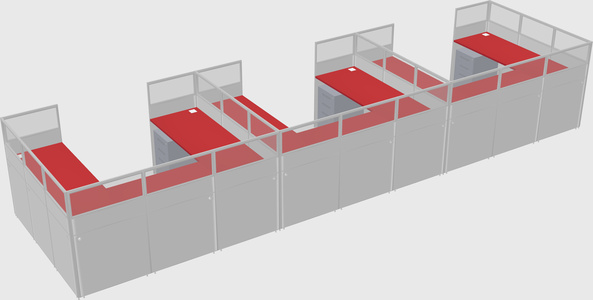 Cabine en u
