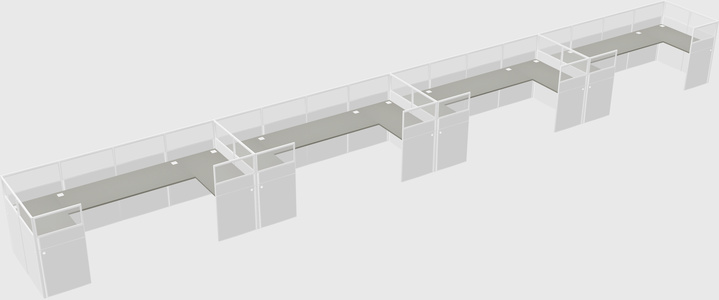 U-shaped cubicle
