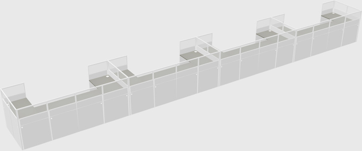 U-shaped cubicle