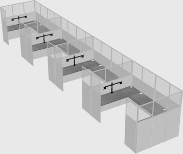 U-shaped cubicle