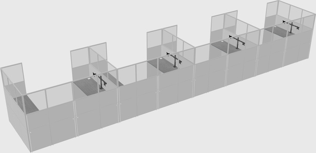 U-shaped cubicle