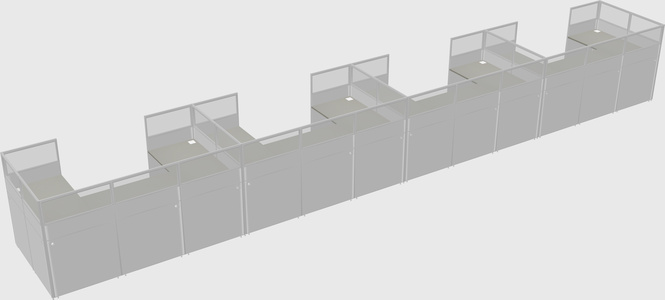 U-shaped cubicle