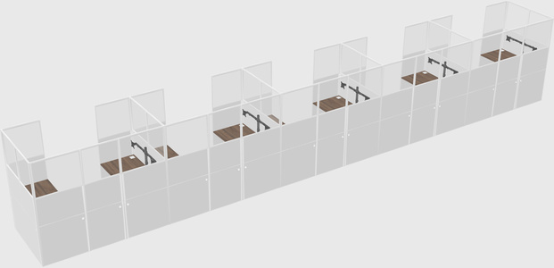 U-shaped cubicle