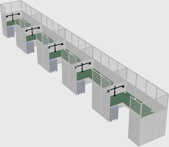 U-shaped cubicle