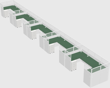 U-shaped cubicle