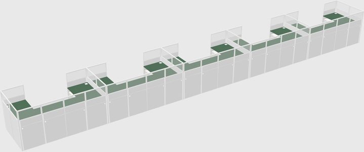 U-shaped cubicle