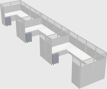 U-shaped cubicle