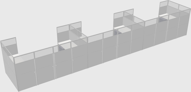U-shaped cubicle
