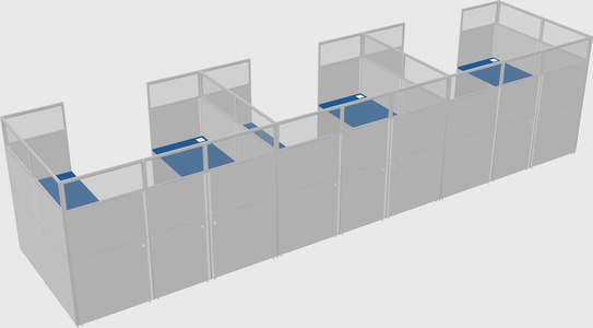 U-shaped cubicle