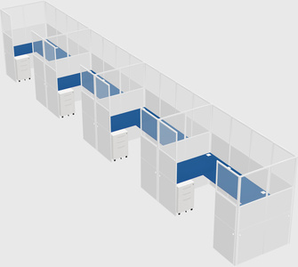 U-shaped cubicle