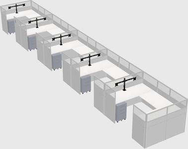 U-shaped cubicle