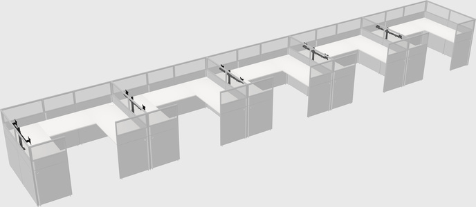 U-shaped cubicle