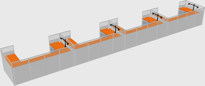 U-shaped cubicle