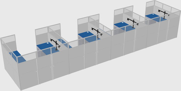 U-shaped cubicle