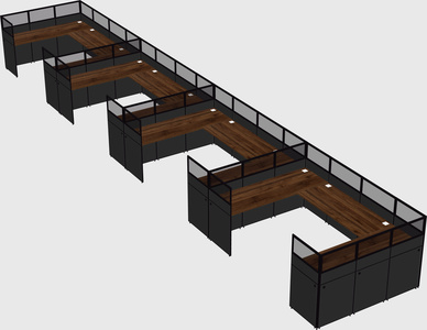 U-shaped cubicle