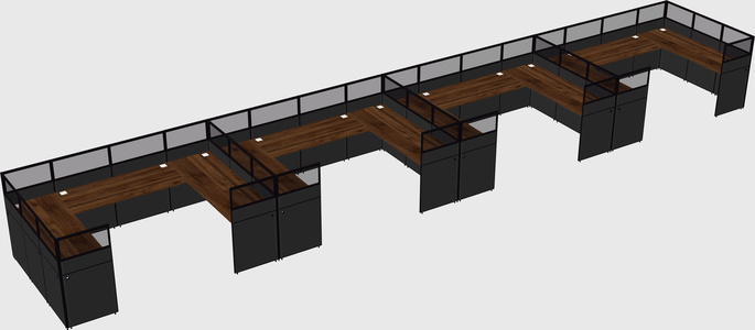 U-shaped cubicle