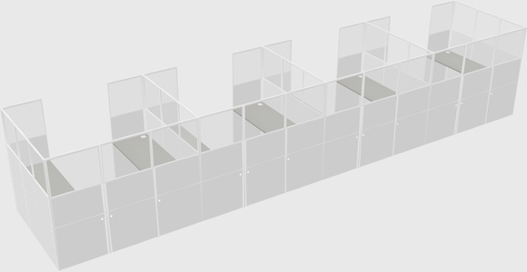U-shaped cubicle