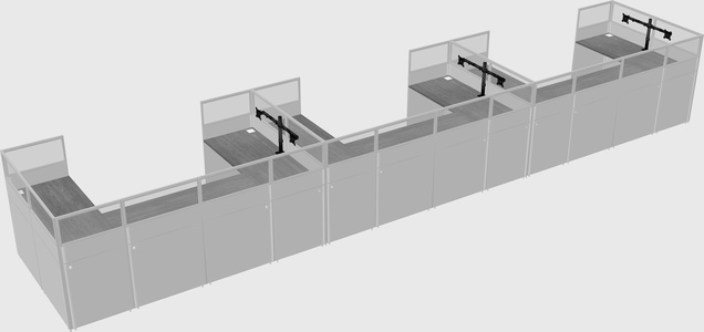 U-shaped cubicle