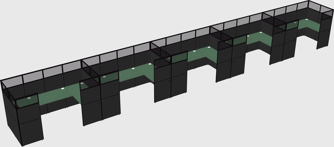 U-shaped cubicle