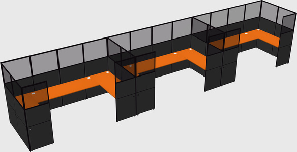 U-shaped cubicle