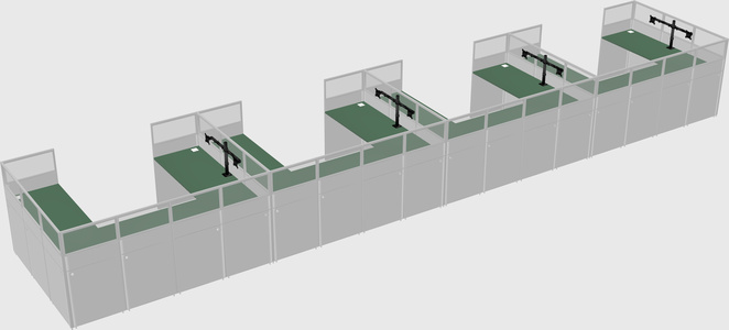 U-shaped cubicle