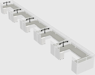 U-shaped cubicle