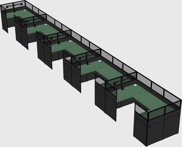 U-shaped cubicle