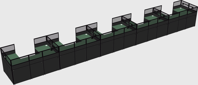 U-shaped cubicle