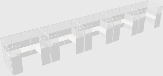 U-shaped cubicle