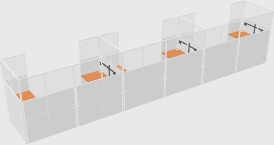 U-shaped cubicle