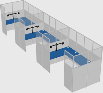 U-shaped cubicle