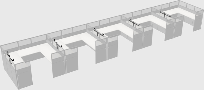 U-shaped cubicle